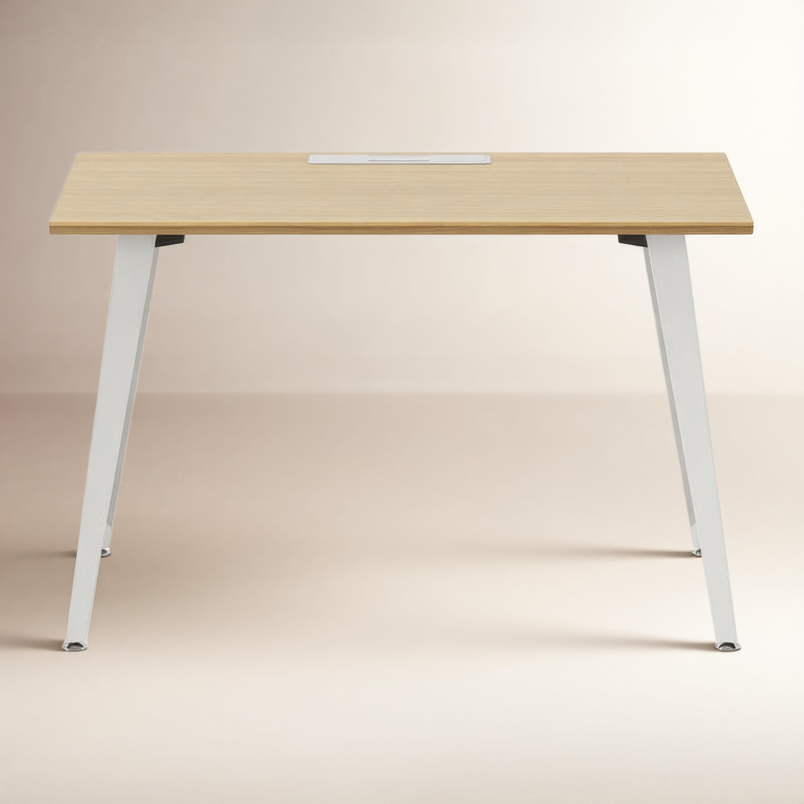 Writing Desk, 30" H x 48" W x 24" D, Woodgrain, White