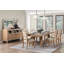 Magnifique ensemble de 2 chaises de salle à manger rembourrées en tissu d'aspect rustique en bois