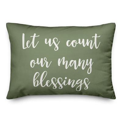  Coussin Let Let Count Our Our Many Blessings