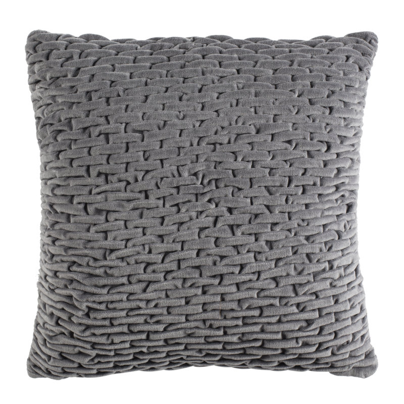 Gray 20" Square Contemporary Decorative Pillow Set