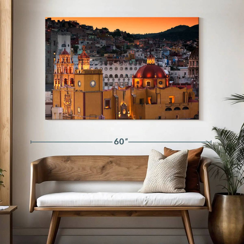 Ravi Guanajuato au coucher du soleil, H 34 po x l 51 po