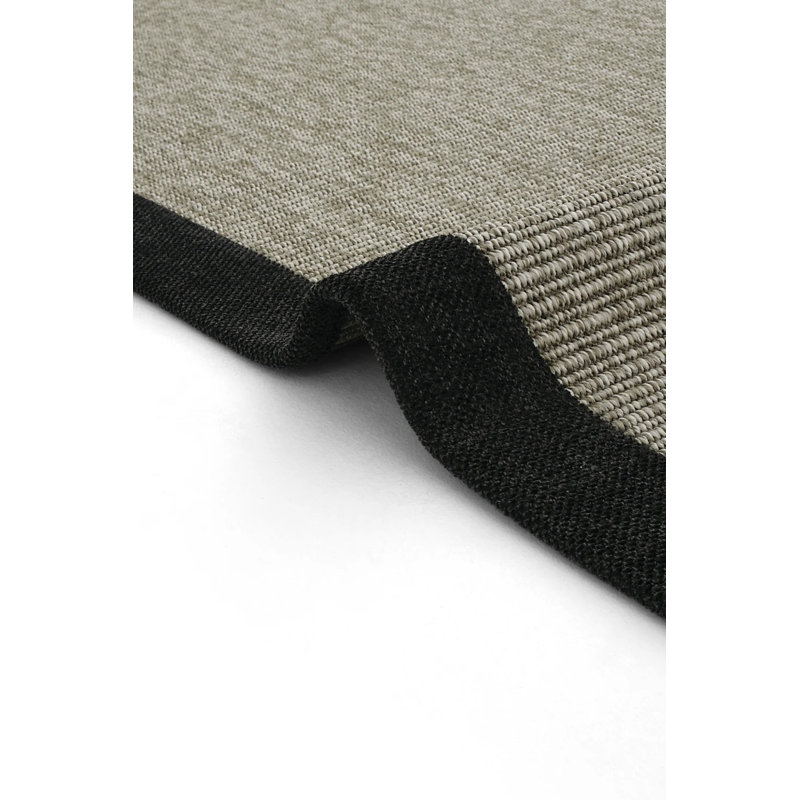 Tapis en sisal Maya Linen Naples Border, Tapis de couloir 5 pi 3 po x 13 pi 2 po
