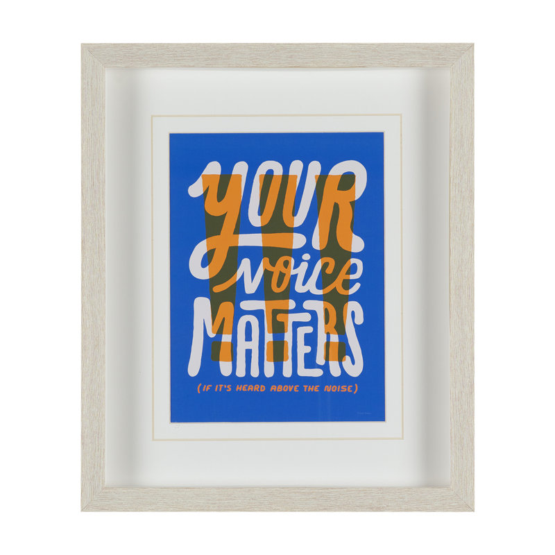 Motivation Mantra II par Michael Mullan, œuvre d'art encadrée sous verre, Bleu, Motivation Mantra II