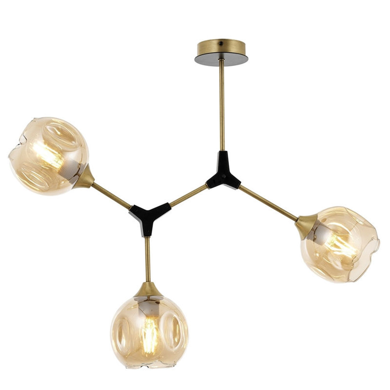Lustre linéaire moderne à 3 lumières Spoutnik