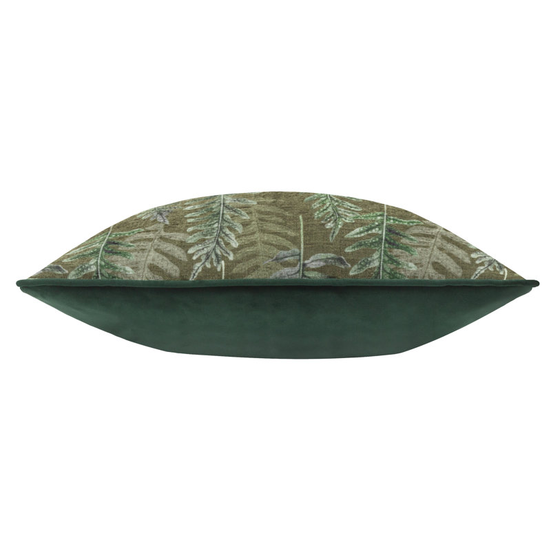 Alixzander Cushion With Filling, Square, Green Floral, 43cm H x 43cm W