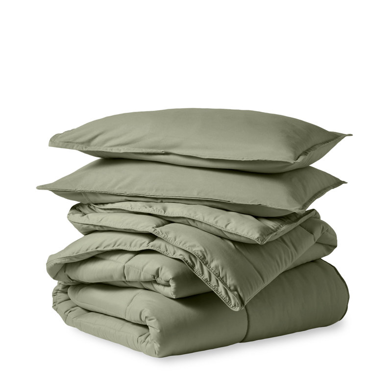 Ultra-Soft All Season Comforter Set, Sage, Full Comforter + 2 Standard Shams