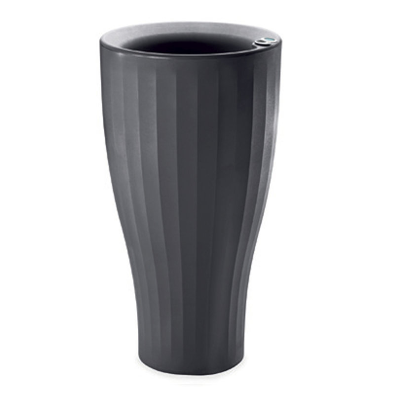 TruDrop Cup Self Watering Tall Planter, Slate, 39.37" H x 22" W x 22" D