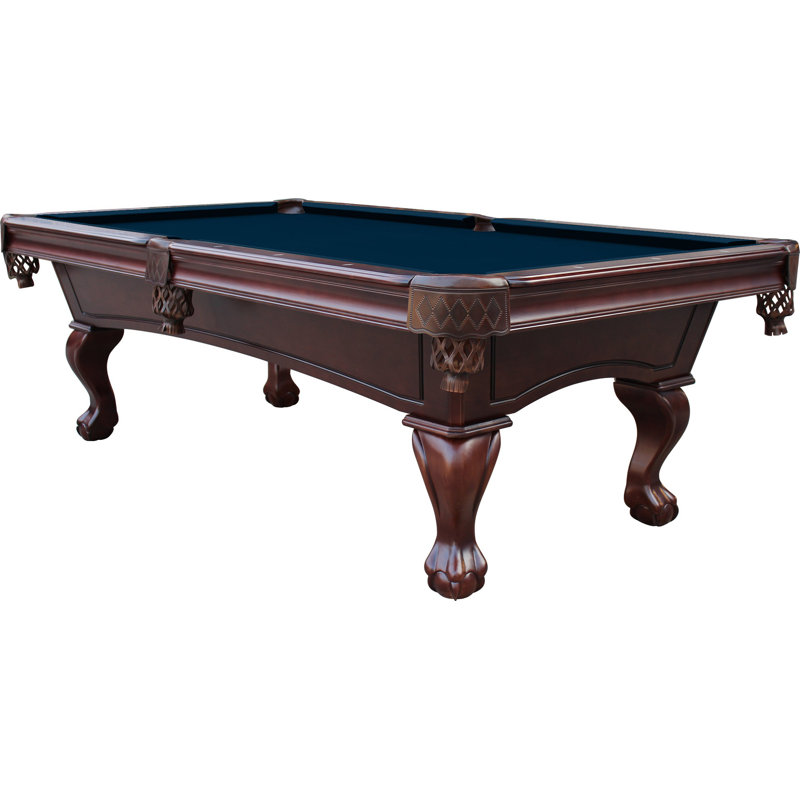 Charles River 8' Slate Pool Table with Professional Installation Included, Espresso, Navy