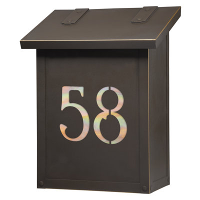 Classic Brass Wall Mounted Mailbox