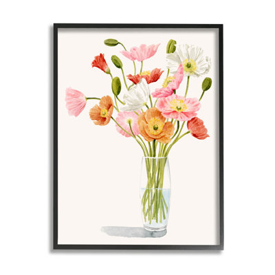 Coquelicots vifs floraux en verre