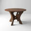 Table de salle à manger pliante compacte pour maisons compactes avec profil de rangement mince et finition noyer durable