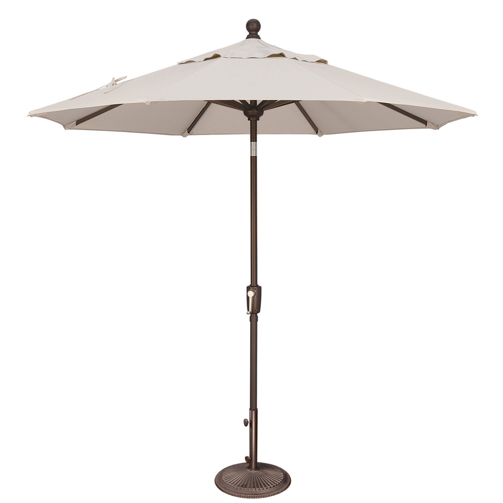 Launceston Market Umbrella, Canvas Natural Sunbrella® Canvas, Bronze, 96" H x 90" W x 90" D