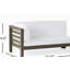 ensemble modulaire d'extérieur en bois avec coussins, blanc
