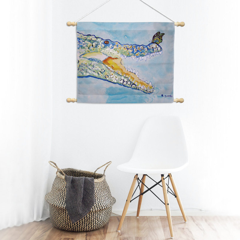 Suspension murale croc et papillon Traylor