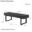 59" Farmhouse Wood Bench with 5.5" Thickened Top, Heavy-Duty Metal Legs, 550 lbs Capacity, 15-Minute Assembly-1317112363