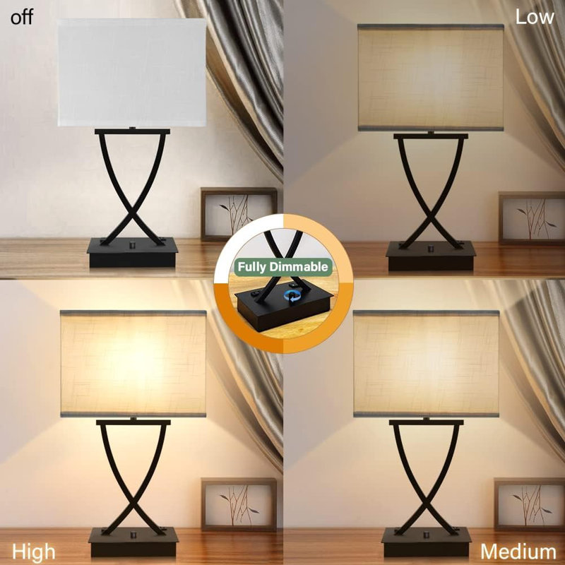 Lampe de table à commande tactile à intensité variable 21,38 po 