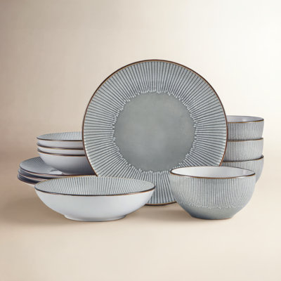 Arlie Stoneware Dinnerware Set - Service for 4