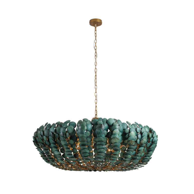 Bilal Round Chandelier, Eucalyptus Stain