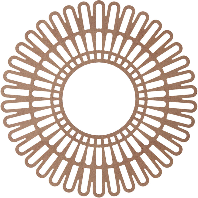 Médaillon de plafond ajouré en bois d'aulne 34 po x P 12 5/8 po x T 3/8 po, H 36 po x l 36 po x P 0,38 po