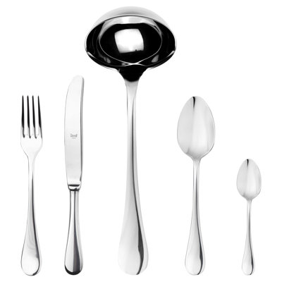 Ensemble de couverts Brescia avec couteaux H / H - 49 pièces - Acier inoxydable