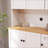 71" White Freestanding Kitchen Pantry Cabinet with Microwave Countertop, Adjustable Shelves, 6 Doors &amp; 1 Drawer | E1 MDF | UV Finish