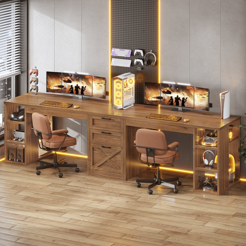 Bureau de direction 96,5 po, Brun