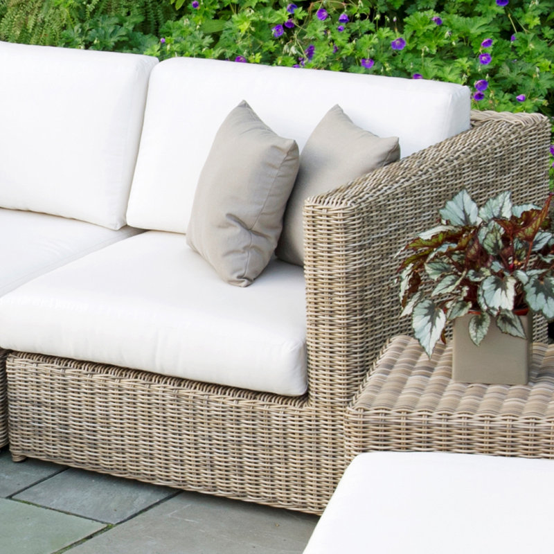 Sag Harbor Outdoor One Arm Lounge Chair, Ash, Sag Harbor Classic White