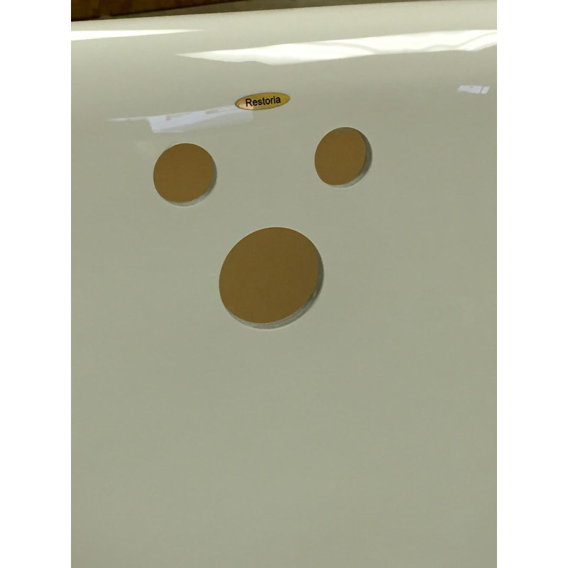 Regent 60" x 30" Clawfoot Soaking Bathtub, Brushed Nickel