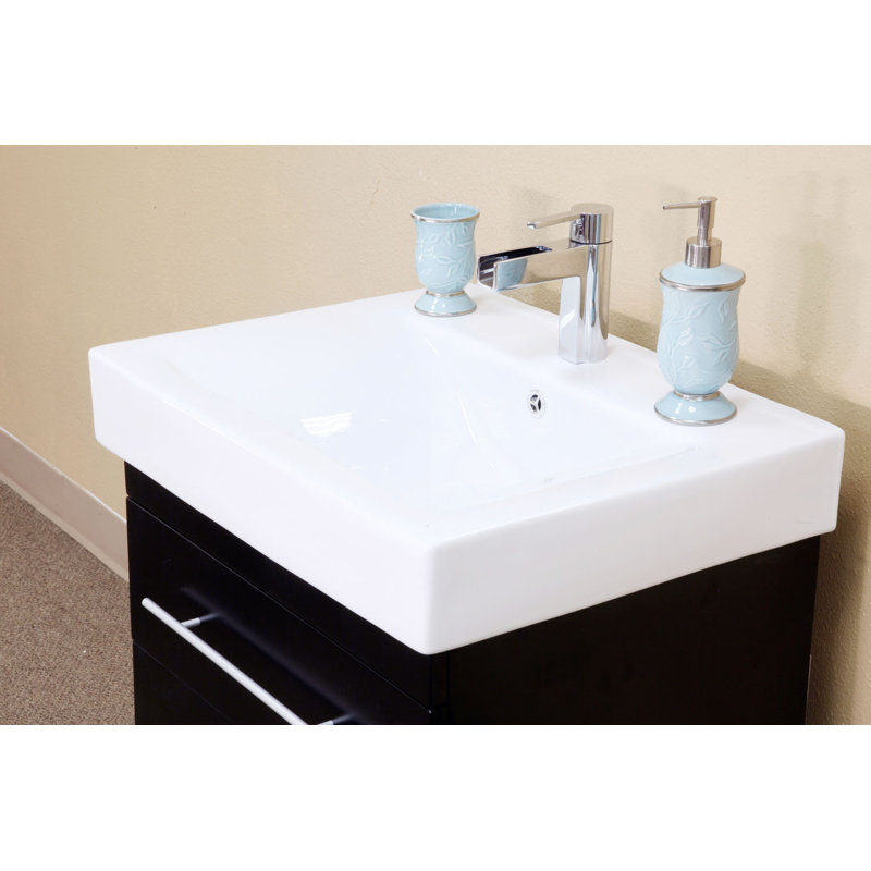 Ensemble de meuble-lavabo mural simple 25 po Pathard