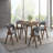 Walnut Finish Round Dining Table
