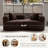 Teddy Upholstered Boneless Curved Loveseat Sofa, No Assembly Required, Space-saving Design-893316237