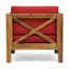 Housse de fauteuil lounge moderne en bois, style milieu du siècle, avec doublure imperméable, 77,3 cm x 67,5 cm, 19 kg.