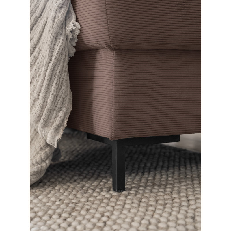 Lofty Lilly 6 seater Corner Sofa Bed, Taupe, Right Hand Facing