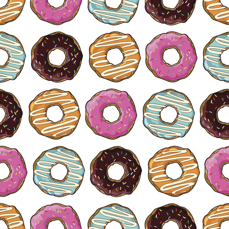 Donuts by Sntpzh - Wrapped Canvas Print, 30cm H x 30cm W x 3.8cm D