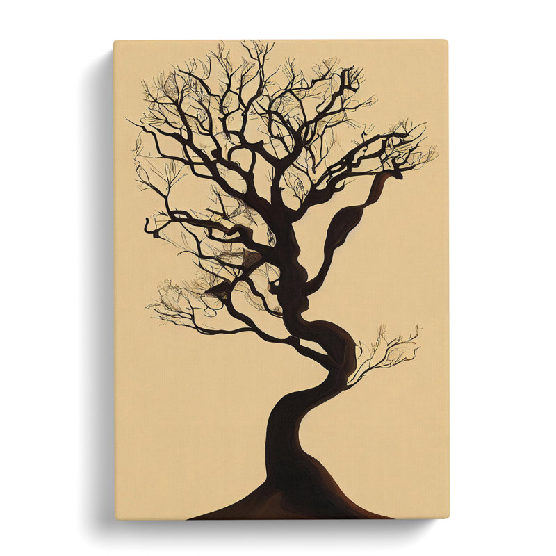 The Solo Tree No.2 - Wrapped Canvas Print, 60cm H x 40cm W x 3cm D