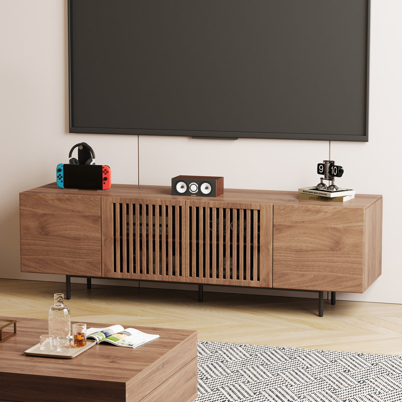 Meuble télé et console multimédia et centres de divertissement avec grand espace de rangement