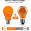 Ampoules orange A19 Halloween à DEL orange 9 W (équivalent à 60 watts) - E26
