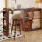 40.16"Retro Brown Solid Wood Extendable Bar Counter