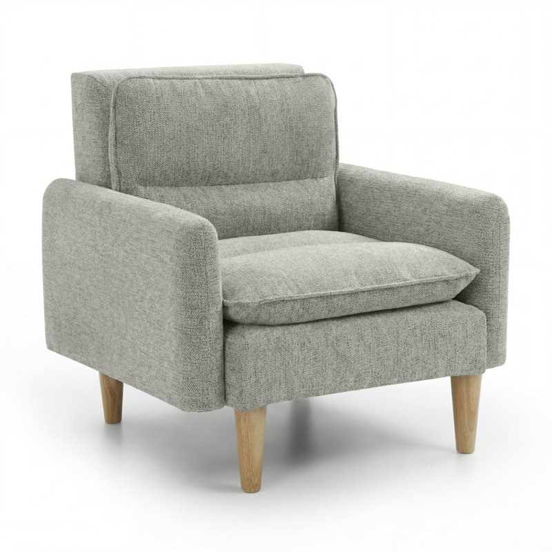 Upholstered Fabric Armchair, Beige