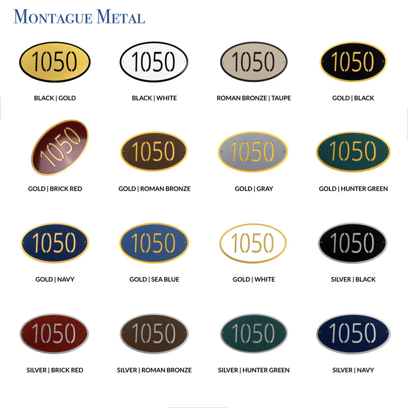Classic Oval Flush Mount One Line Wall Mount, Black/Gold, Yes