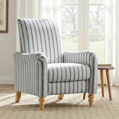 Terren Linen Striped Recliner