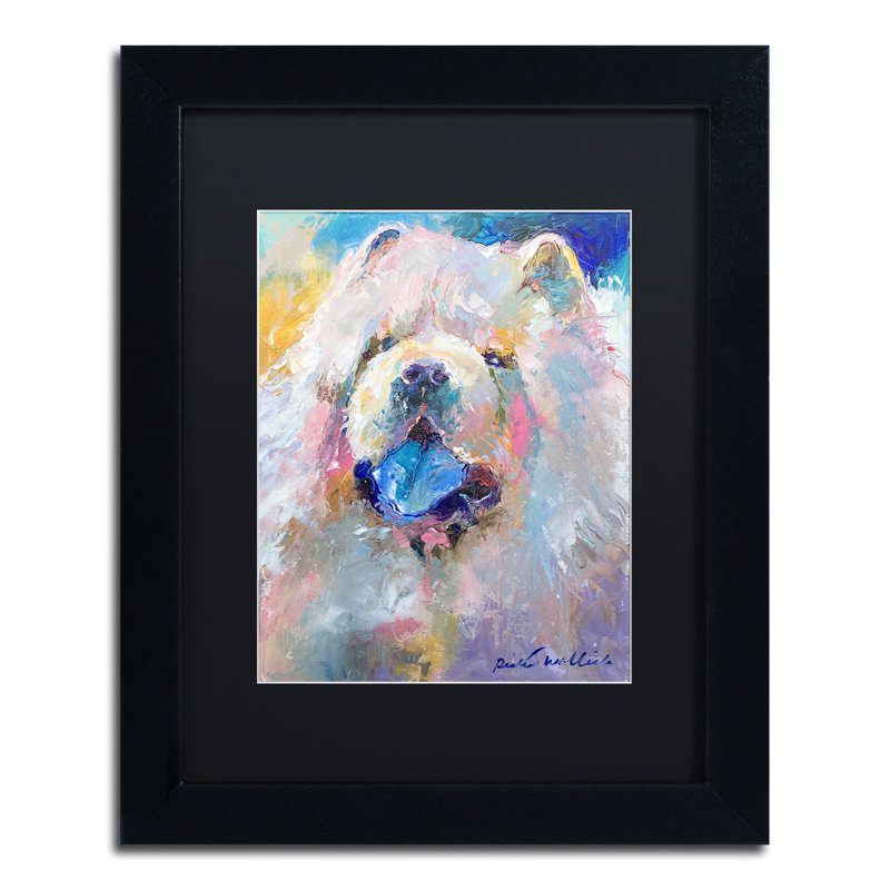 « art chow », reproduction sur toile, H 14 po x l 11 po x P 0,5 po, Cadre noir, Noir