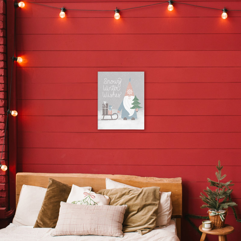 «Snowy Winter Wishes Gnome», conception par Jilly Jack Designs, H 20 po x l 16 po