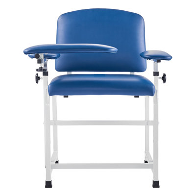 Fauteuil de phlébotomie, fauteuil de prise de sang avec accoudoirs réglables et accoudoir rabattable, fauteuil médical à sang de chargement de 400 lb avec siège rembourré doux, cuir en PVC facile à nettoyer pour les hôpitaux, les laboratoires et les cabinets
