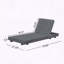 Chaise longue moderne en bois d'acacia blanc avec dossier à 6 positions-486262357