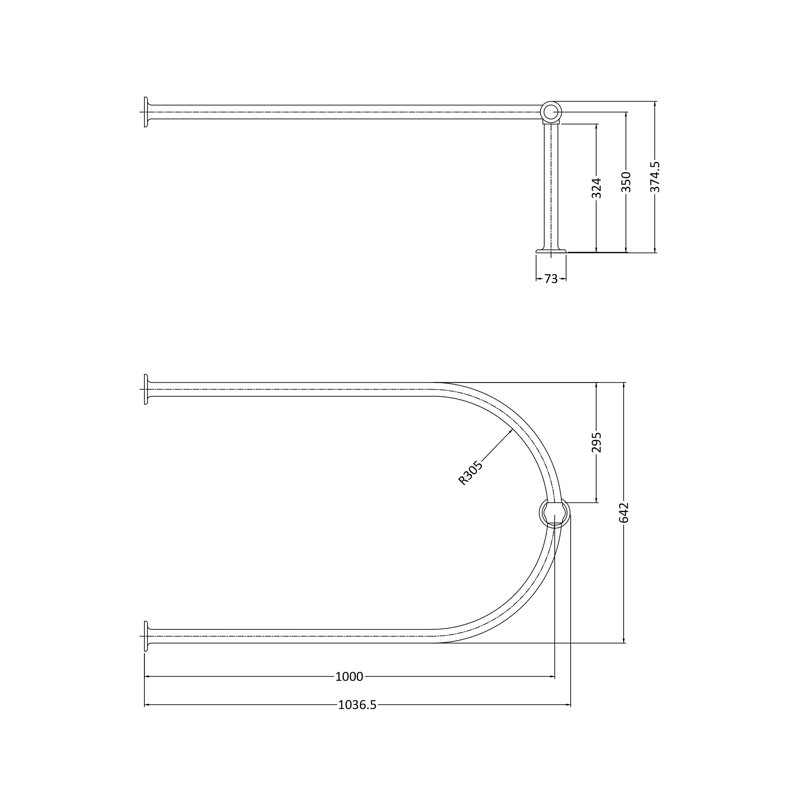 Drill / Screw Curtain Ring
