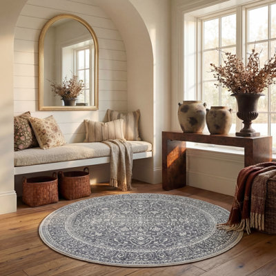 Calidia Power Loom Dark Gray/Cream Rug