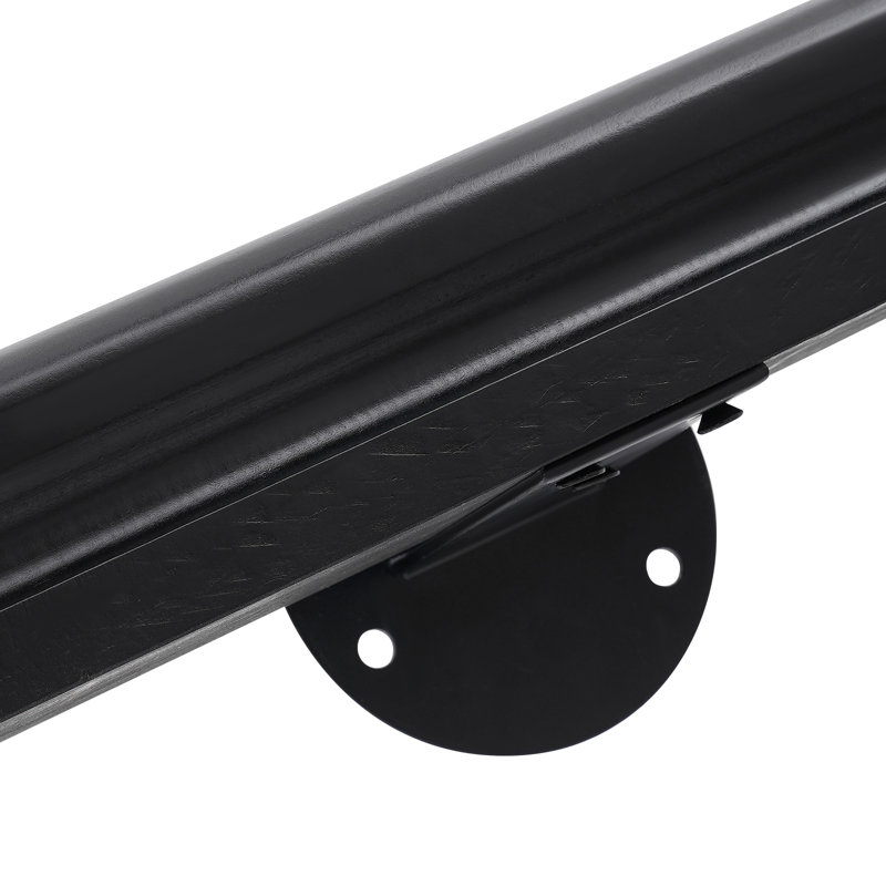 7Ft Decorative Railing For Stairs, Black