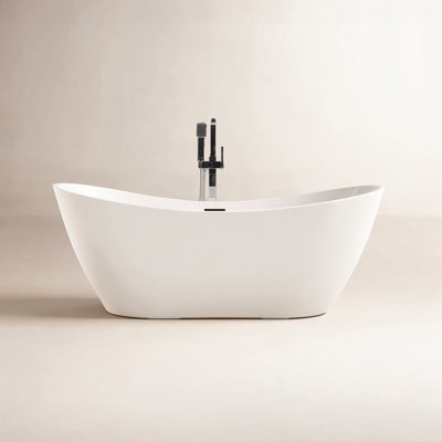 Ophelia 71" x 32'' Freestanding Soaking Acrylic Bathtub