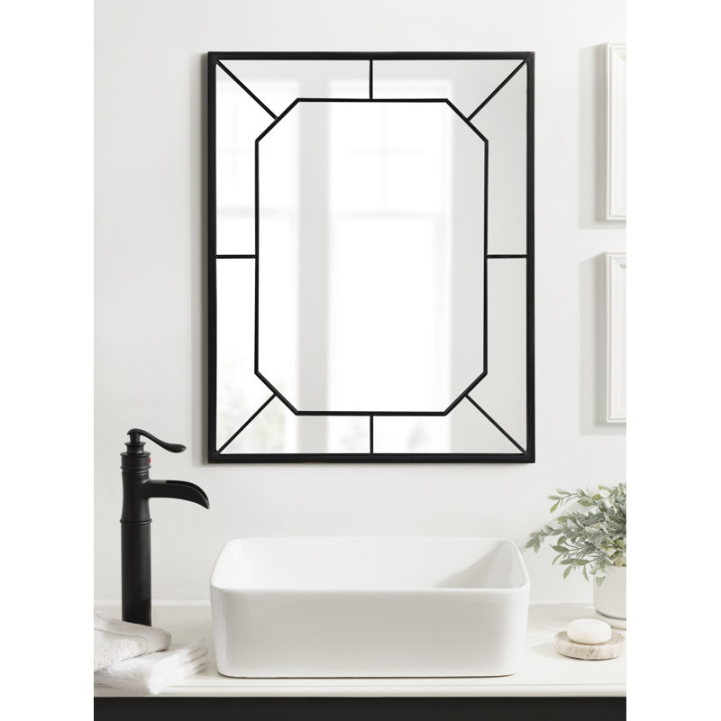 Latitude Run® Ardithe Rectangle Wall Mirror, Black